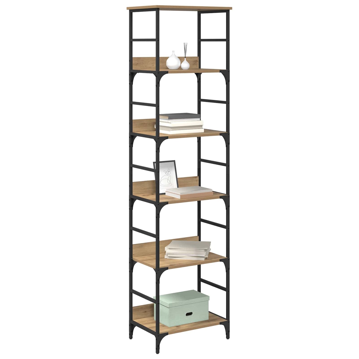 Libreria 5 livelli 50 x 33 x 188,5 cm Legno multistrato | homemem39