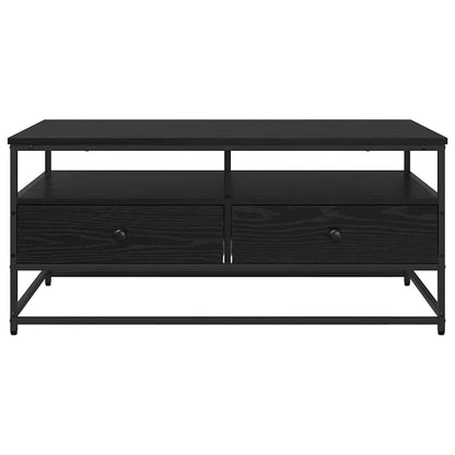 Tavolino da salotto con cassetto Rovere Nero 100 x 51 x 45 cm