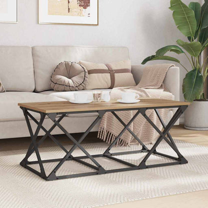 Tavolino da salotto Rovere artigianale 100 x 49 x 40 cm