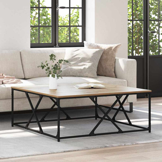 Tavolino da salotto Rovere artigianale 100 x 100 x 40 cm | homemem39