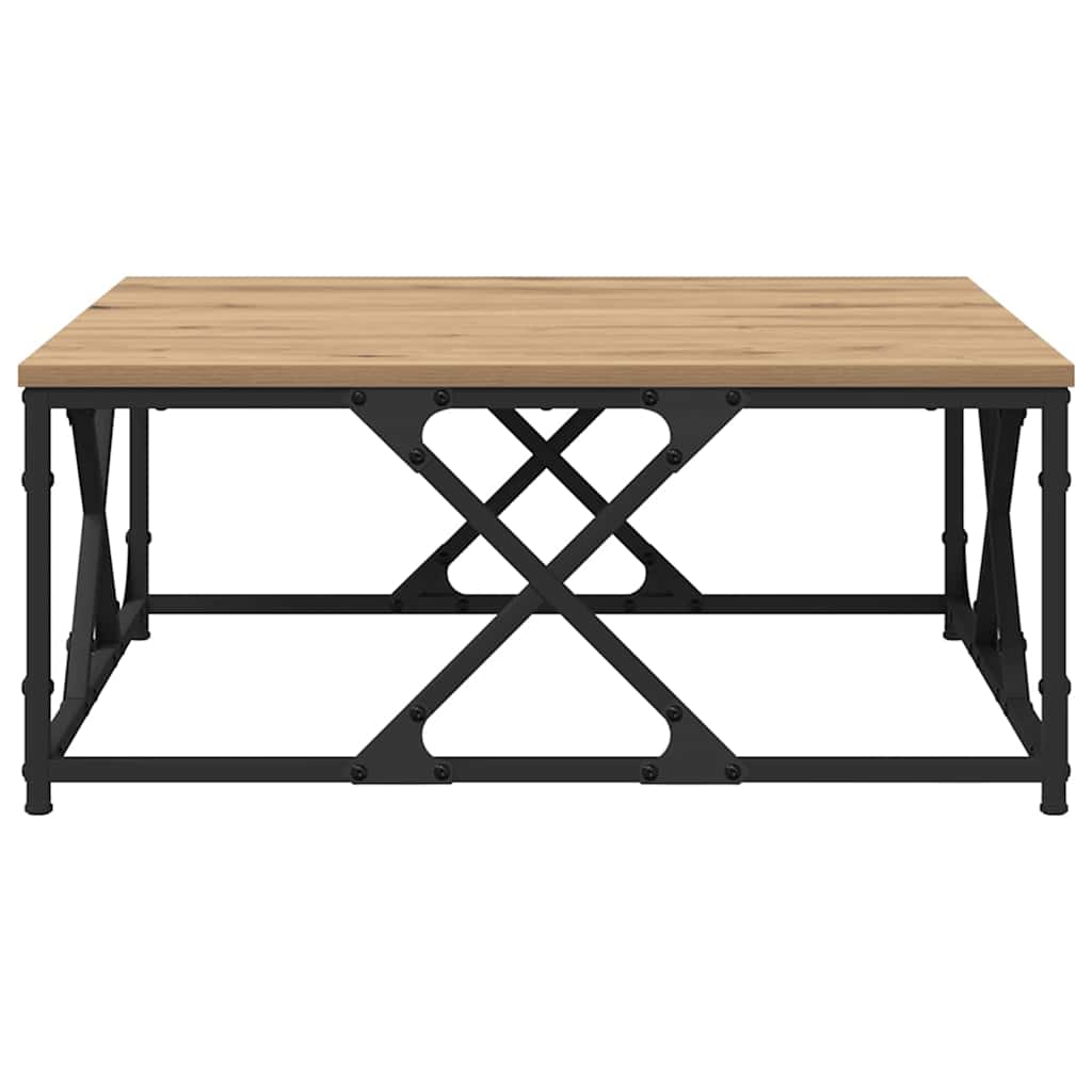 Tavolino da salotto Rovere artigianale 70 x 70 x 30 cm