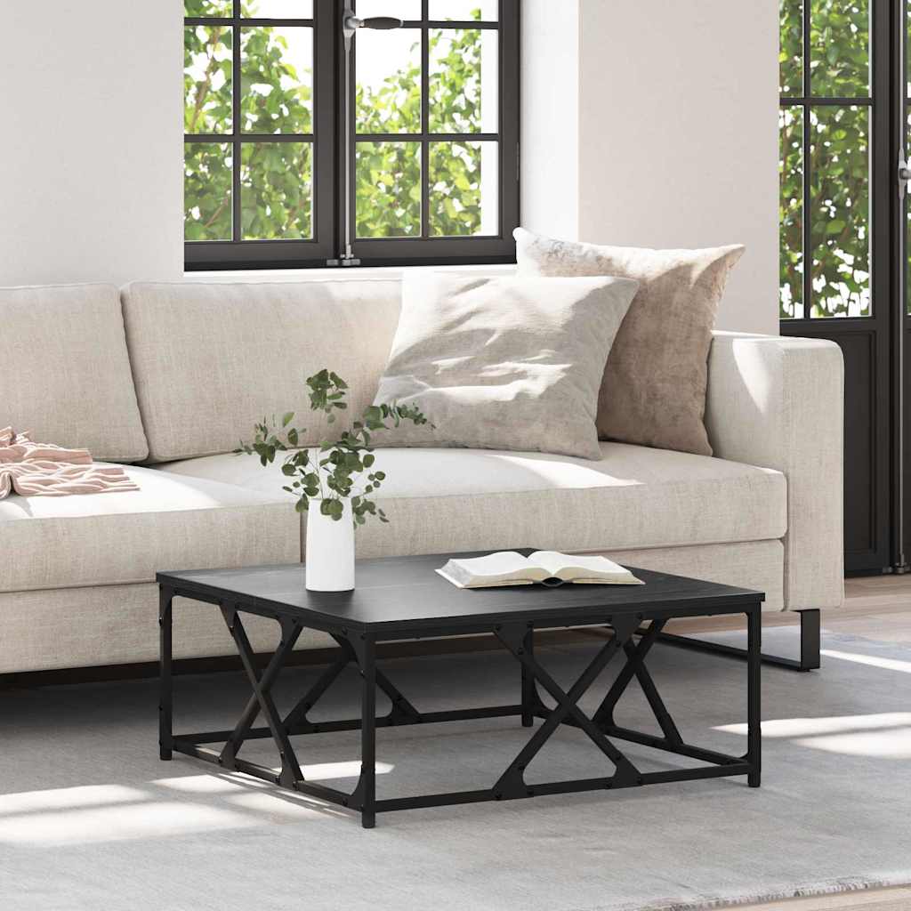 Tavolino da salotto Rovere Nero 70 x 70 x 30 cm