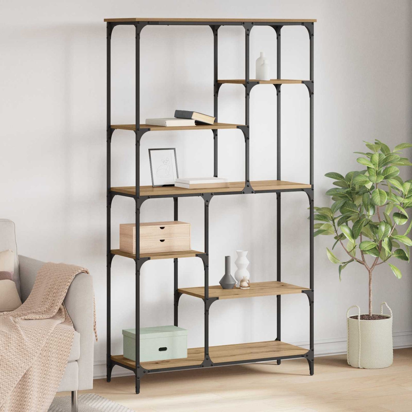 Libreria 5 livelli 99 x 35,5 x 176 cm Legno multistrato | homemem39