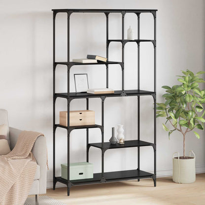 Libreria Rovere Nero 99 x 35,5 x 176 cm Legno multistrato | homemem39