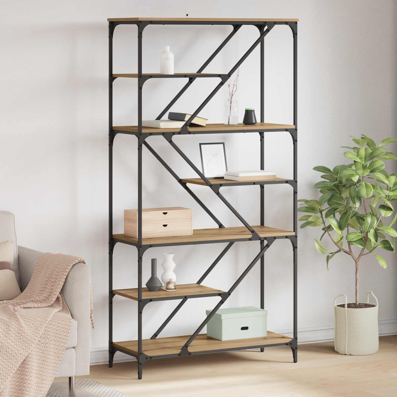 Libreria 9 livelli 91 x 36 x 176 cm Legno multistrato | homemem39