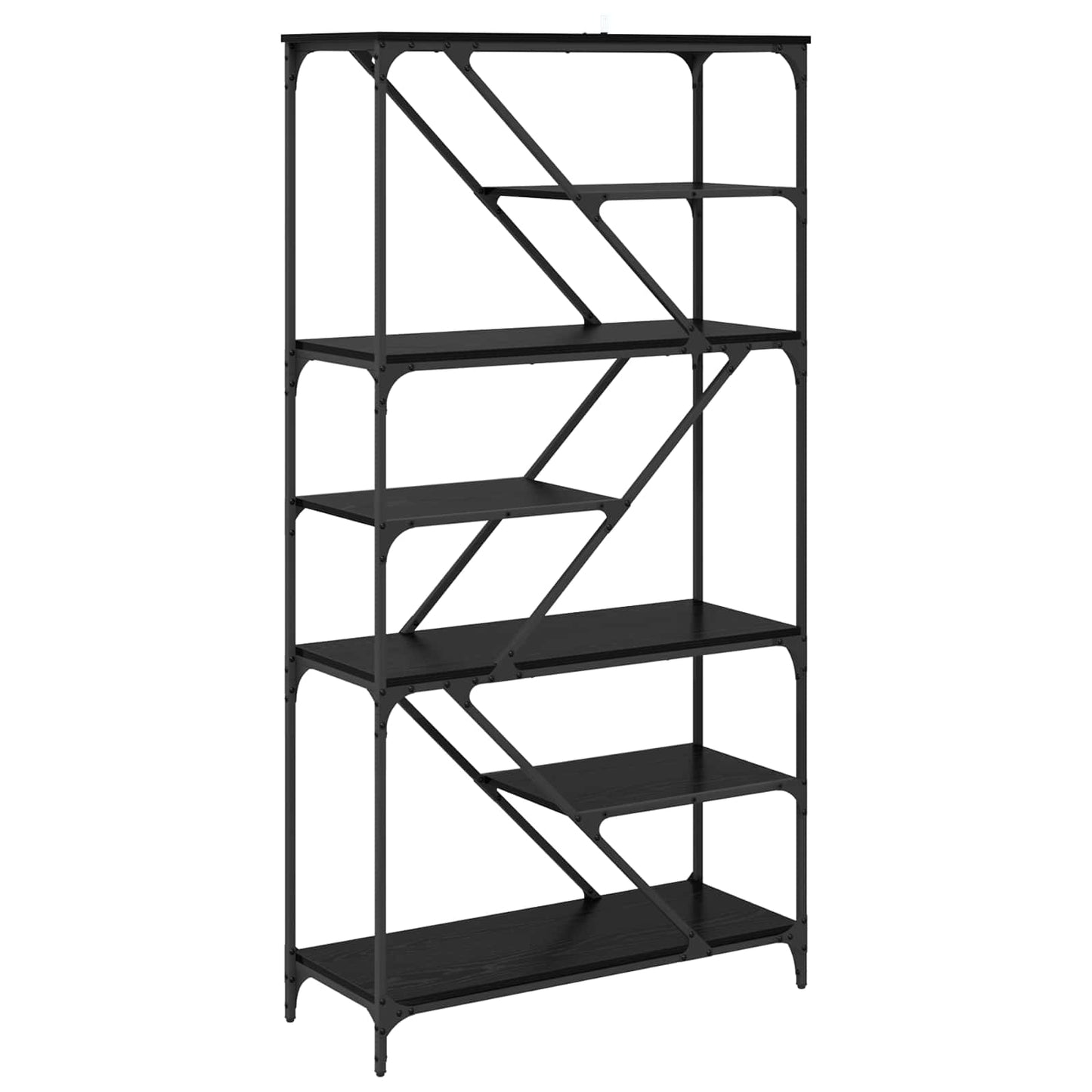 Libreria Rovere Nero 91 x 36 x 176 cm Legno multistrato | homemem39
