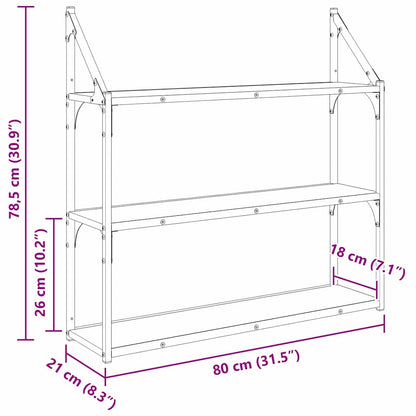 Scaffale da parete Legno vecchio 80 x 21 x 78,5 cm | homemem39