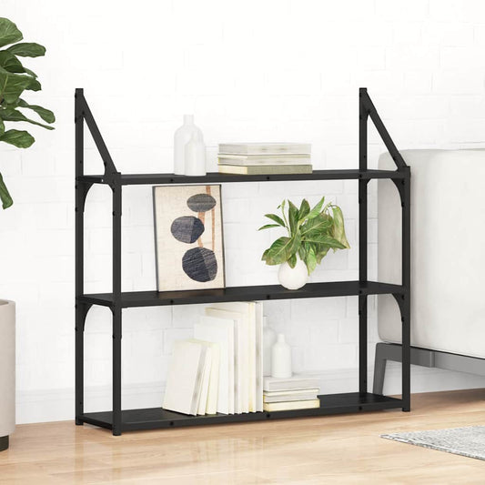 Scaffale da parete Rovere Nero 80 x 21 x 78,5 cm | homemem39