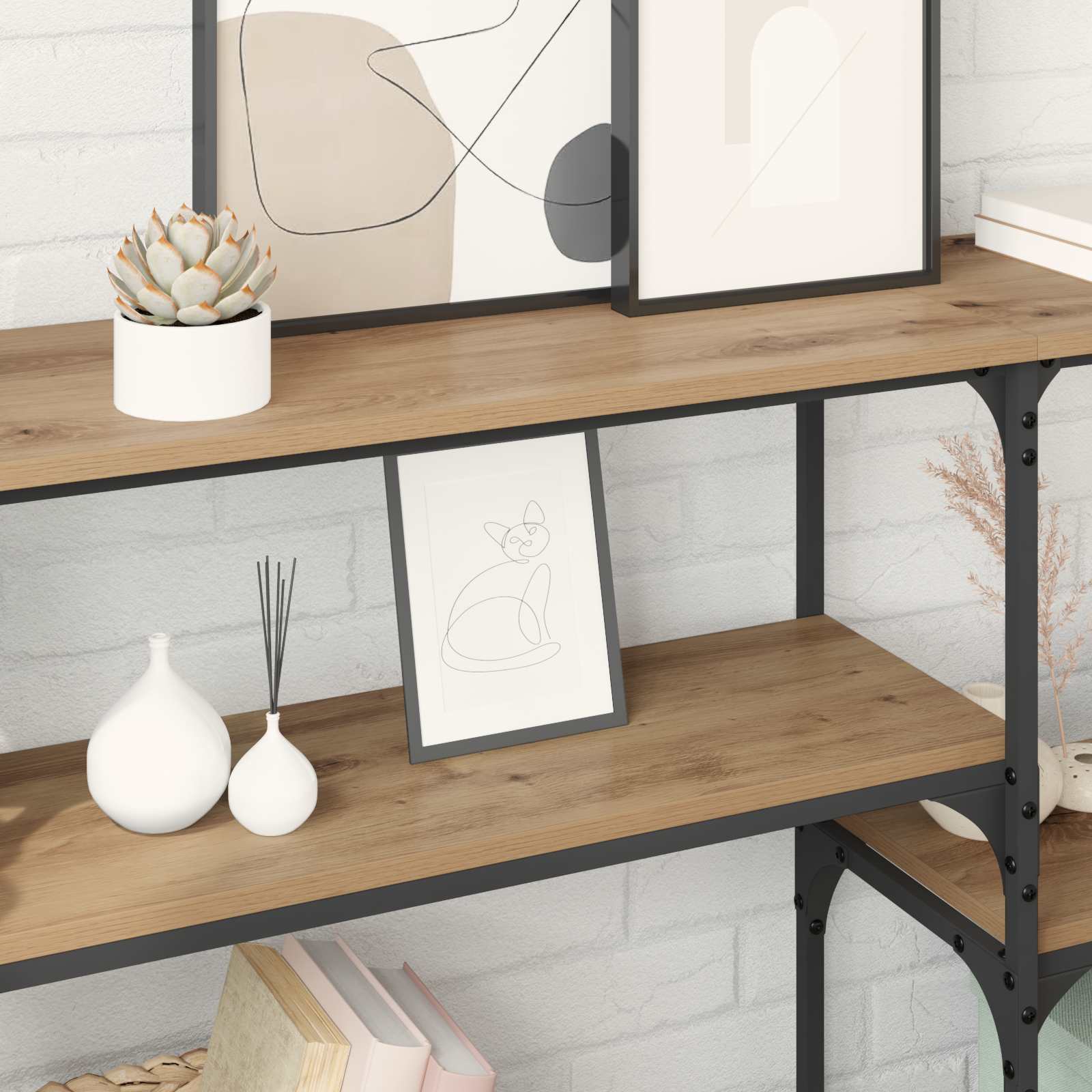 Tavolo consolle Rovere artigianale 150 x 29 x 76,5 cm | homemem39