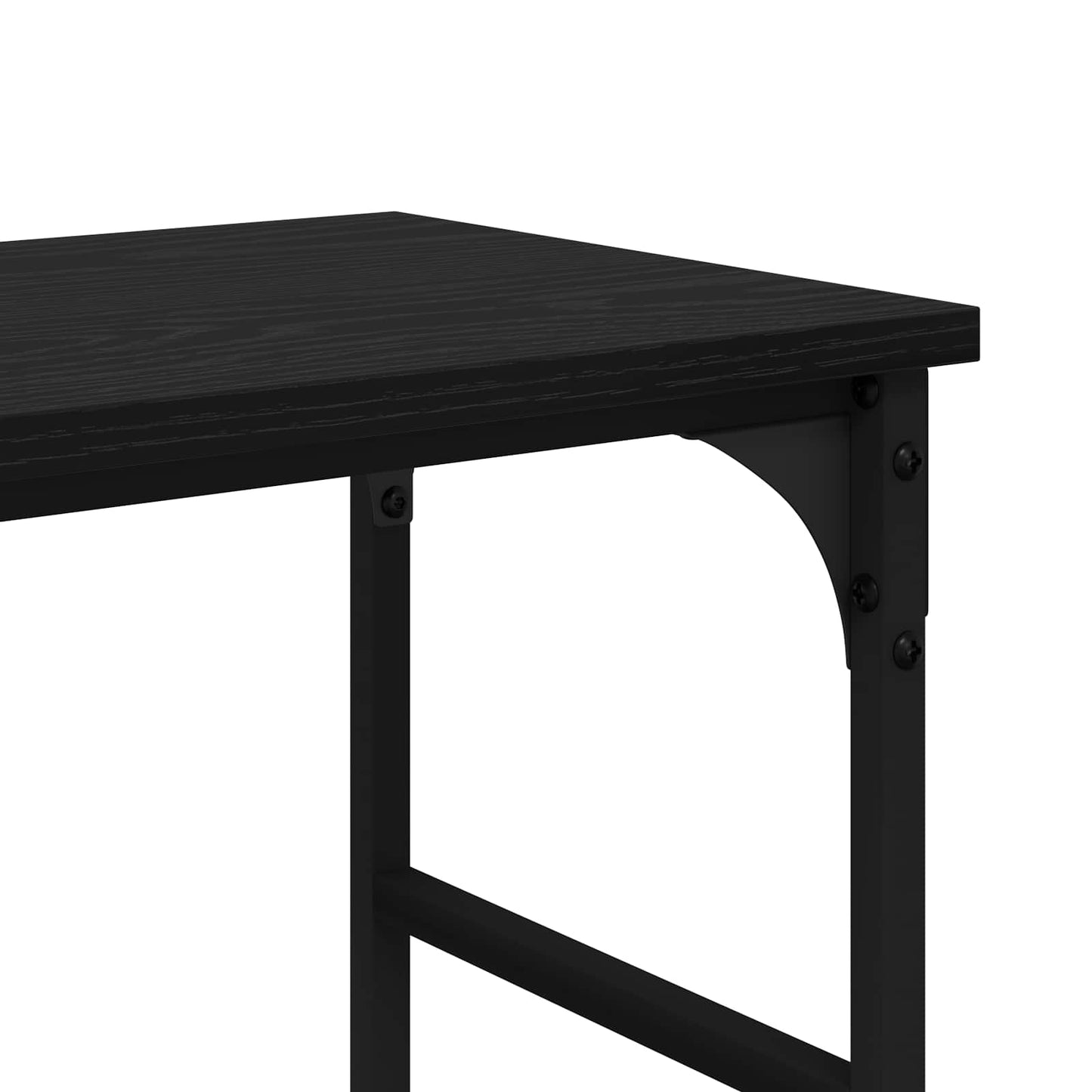 Tavolo consolle con lo scaffale Rovere Nero 150 x 29 x 76,5 cm | homemem39