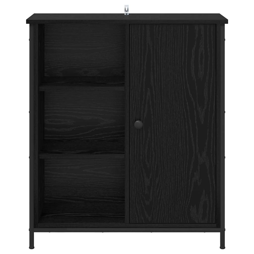 Credenza Rovere Nero 70 x 30 x 80 cm Legno multistrato