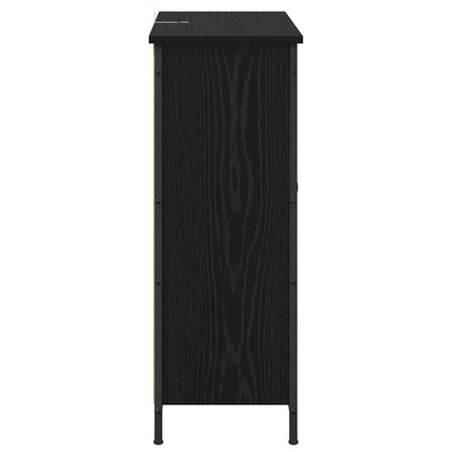Credenza Rovere Nero 70 x 30 x 80 cm Legno multistrato