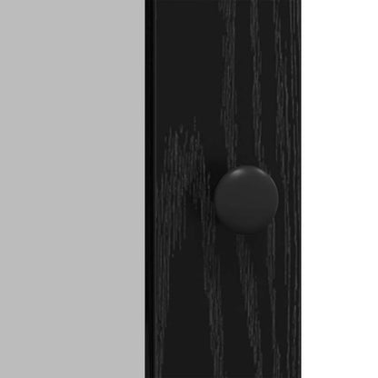 Credenza Rovere Nero 100 x 35 x 80 cm Legno multistrato