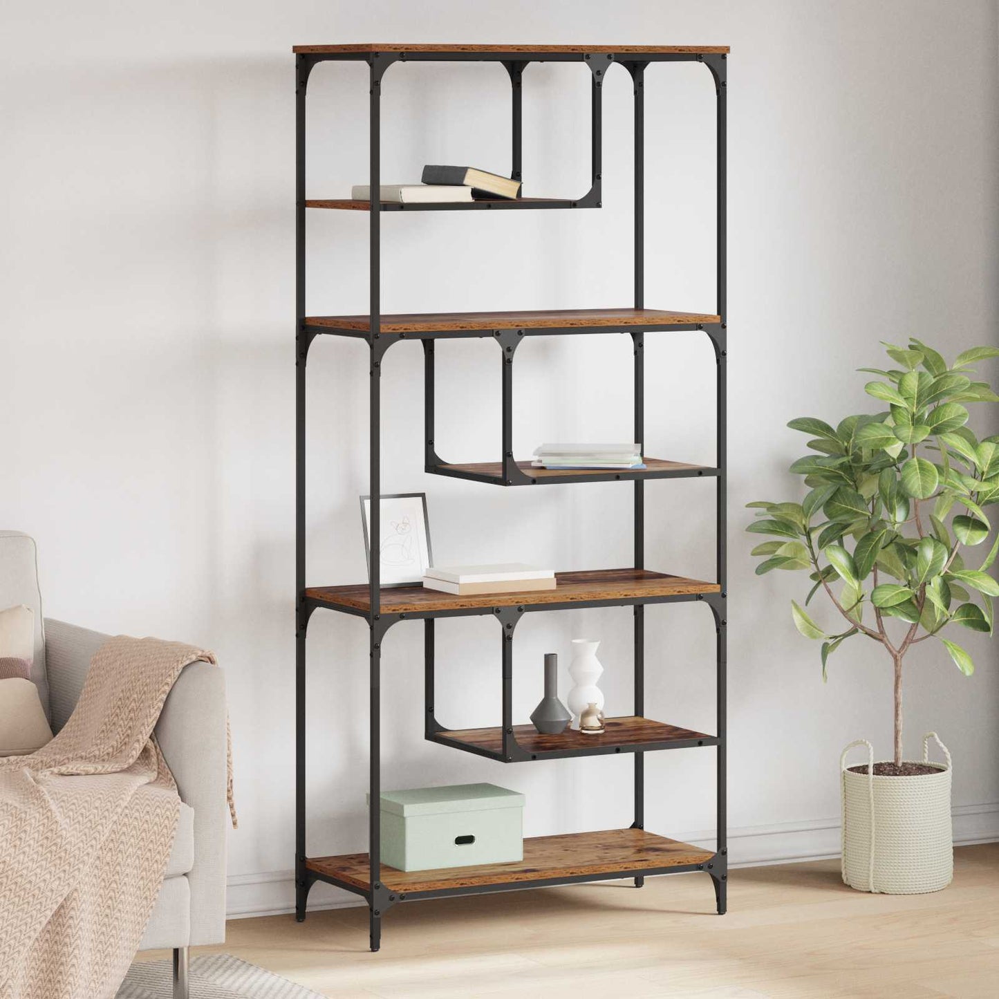 Libreria Legno vecchio 81 x 36 x 176 cm Legno multistrato | homemem39