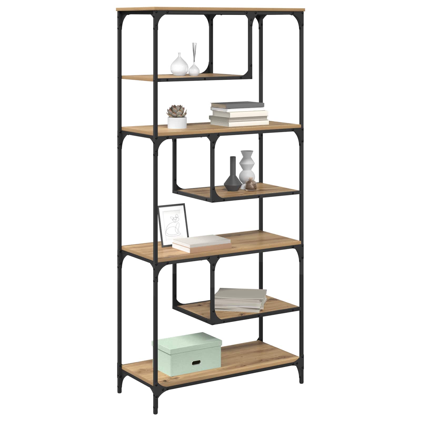 Libreria 6 livelli 81 x 36 x 176 cm Legno multistrato | homemem39
