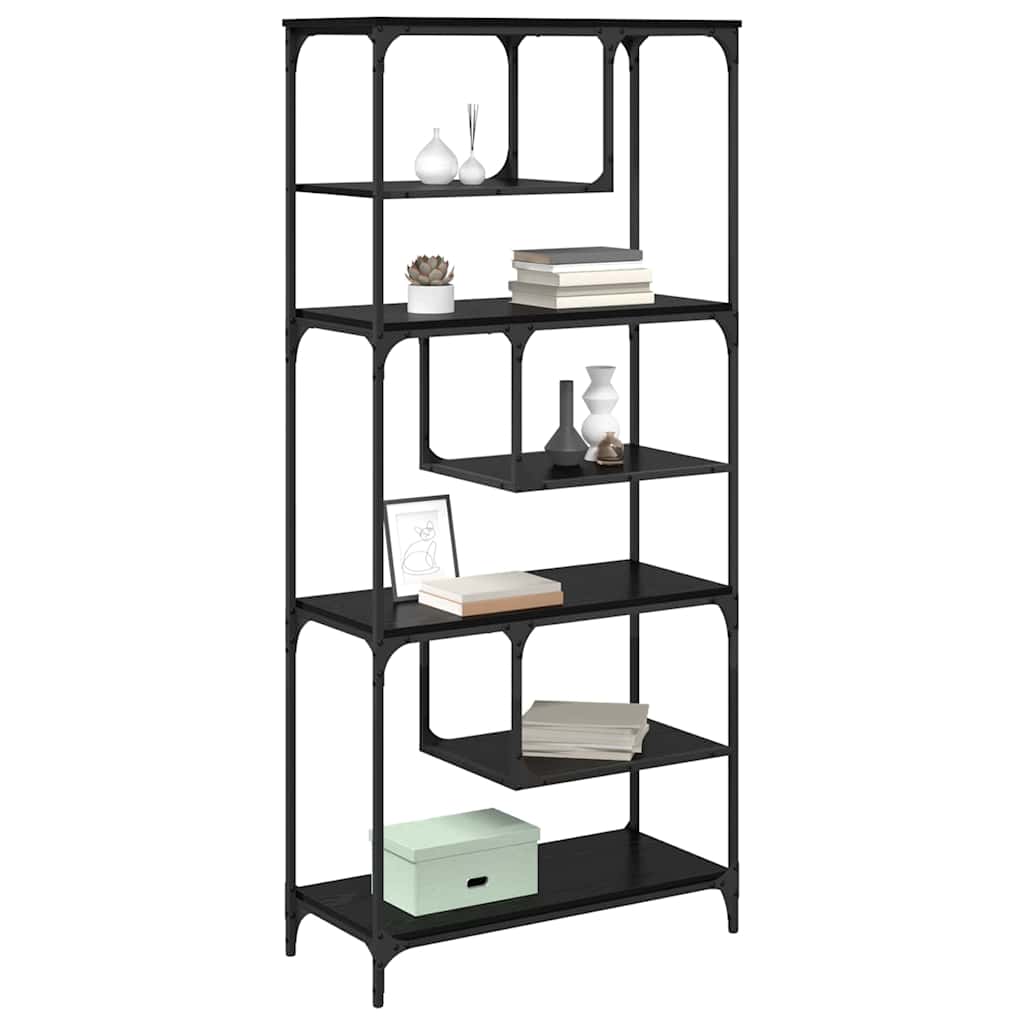 Libreria Rovere nero 81 x 36 x 176 cm Legno multistrato