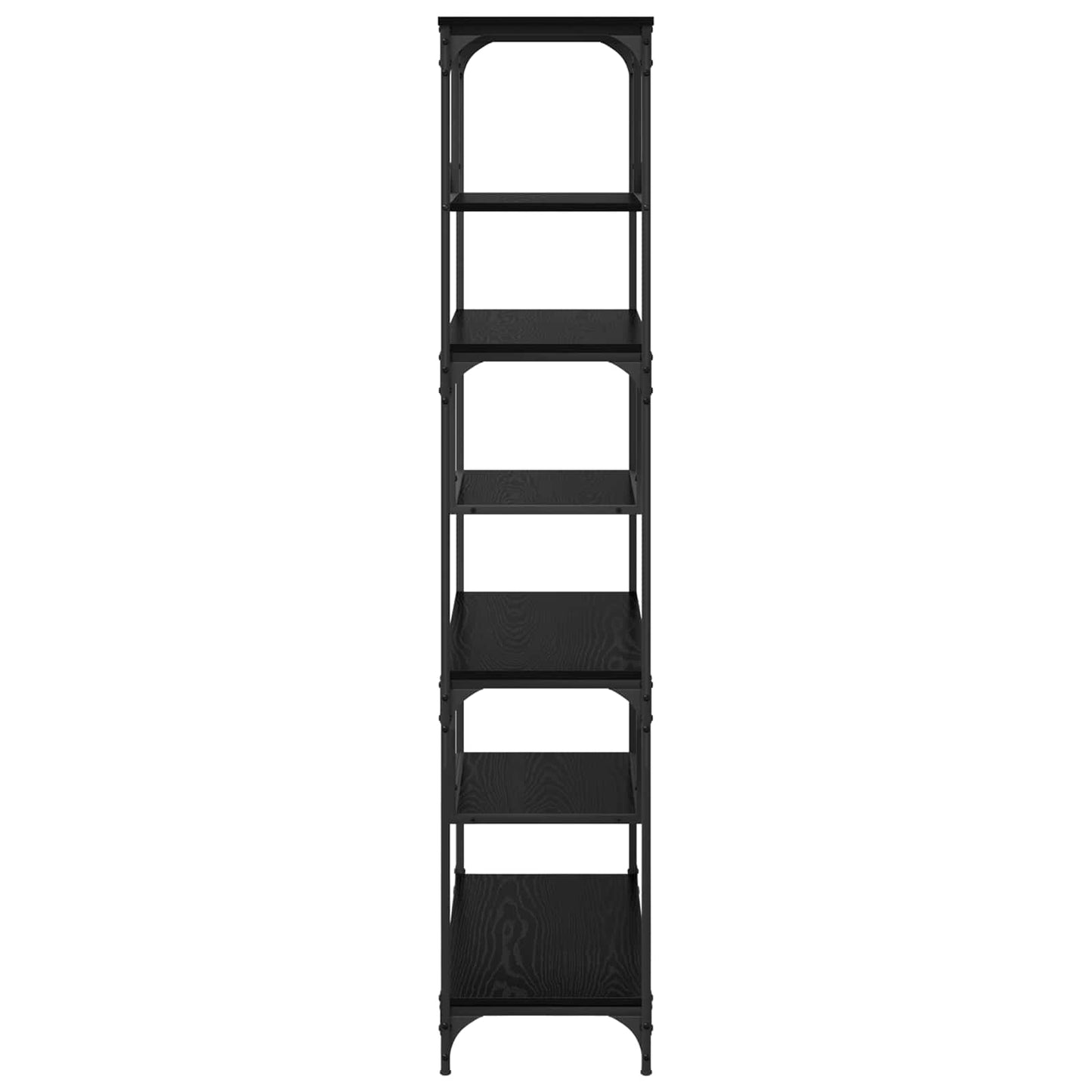 Libreria Rovere nero 81 x 36 x 176 cm Legno multistrato | homemem39