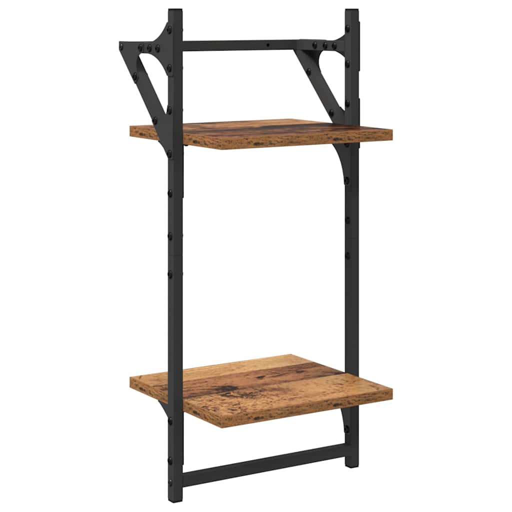 Set mensole da parete 6 pcs Legno vecchio 100 x 25 x 30 cm