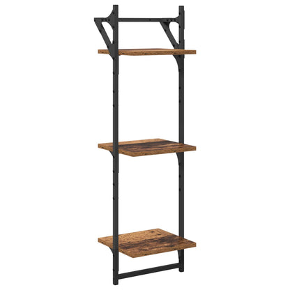 Set mensole da parete 6 pcs Legno vecchio 100 x 25 x 30 cm | homemem39