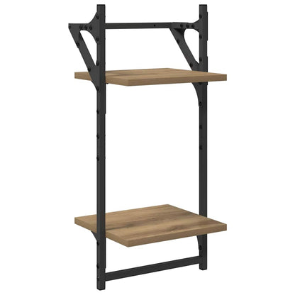 Set mensole da parete 6 pcs Rovere artigianale 100 x 25 x 30 cm