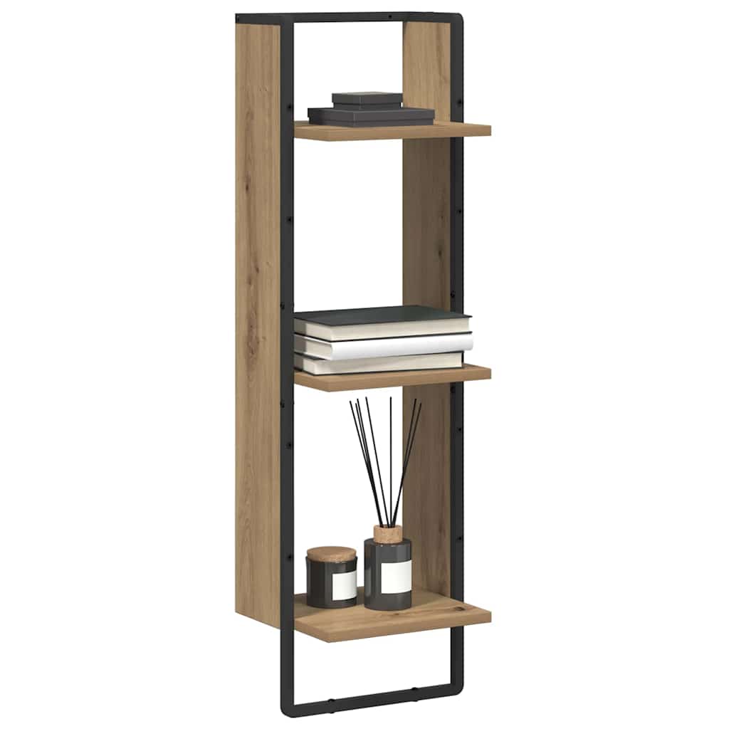 Scaffale da parete Rovere artigianale 30 x 25 x 100 cm
