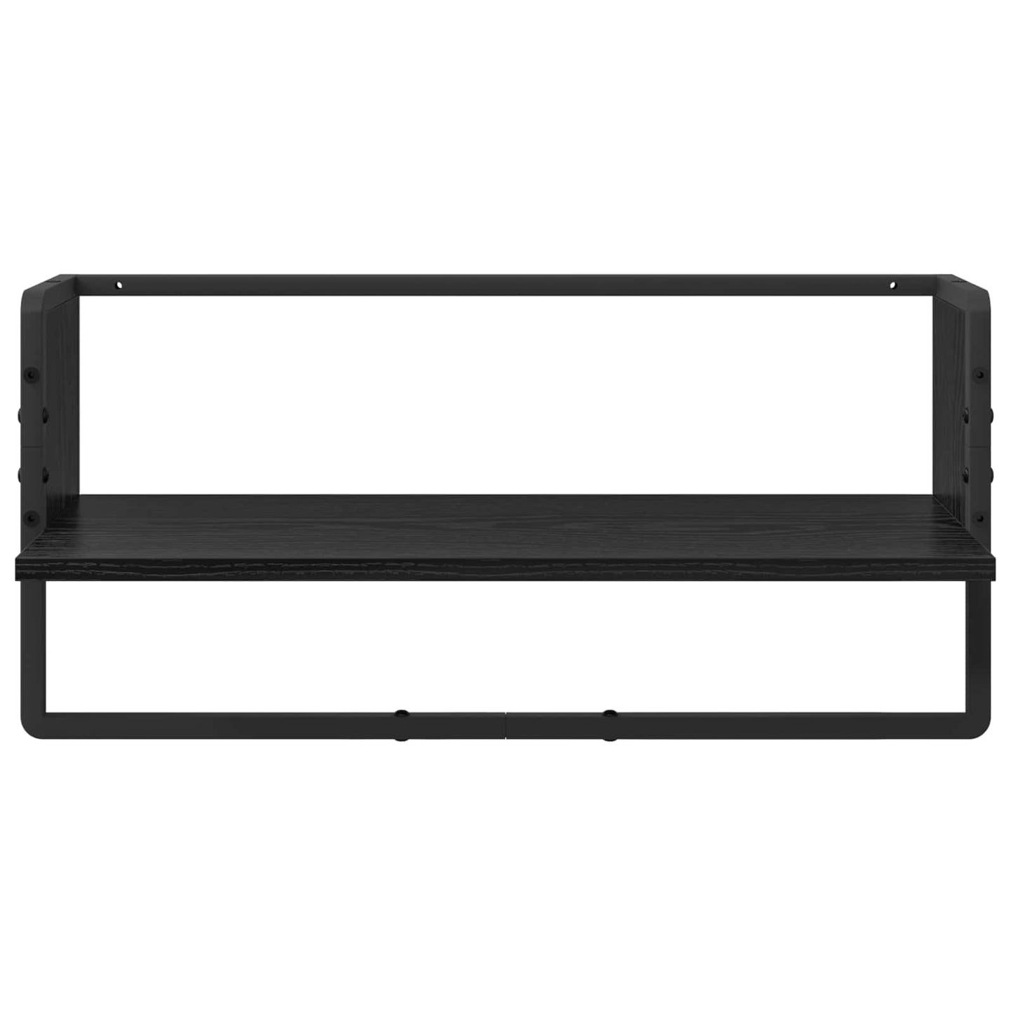 Set mensole da parete 4 pcs Rovere Nero 65 x 25 x 30 cm | homemem39