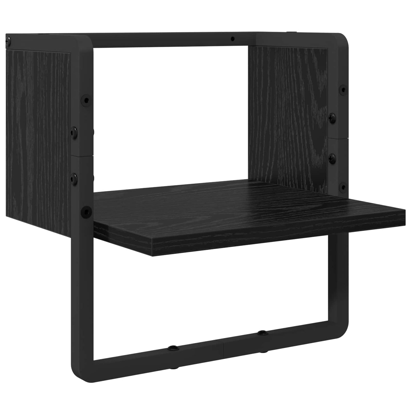 Set mensole da parete 6 pcs Rovere Nero 100 x 25 x 30 cm | homemem39