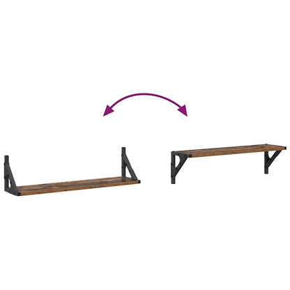 Scaffali da parete 2 pcs Legno vecchio 60 x 15 x 15,5 cm