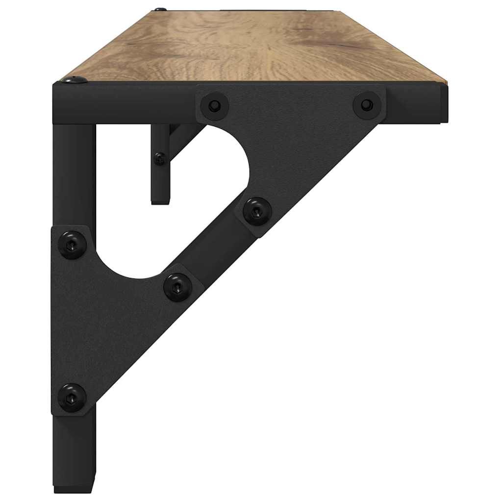 Scaffali da parete 2 pcs Rovere artigianale 60 x 15 x 15,5 cm