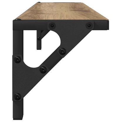Scaffali da parete 2 pcs Rovere artigianale 60 x 15 x 15,5 cm