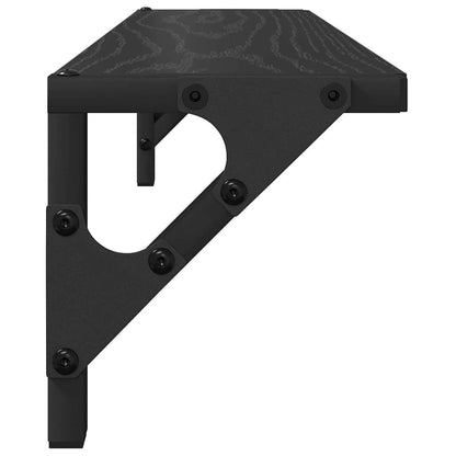 Scaffali da parete 2 pcs Rovere Nero 60 x 15 x 15,5 cm