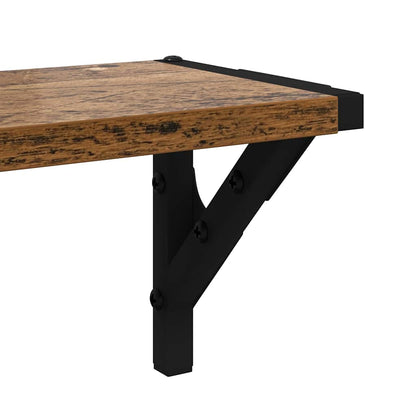 Scaffali da parete 2 pcs Legno vecchio 80 x 15 x 15,5 cm