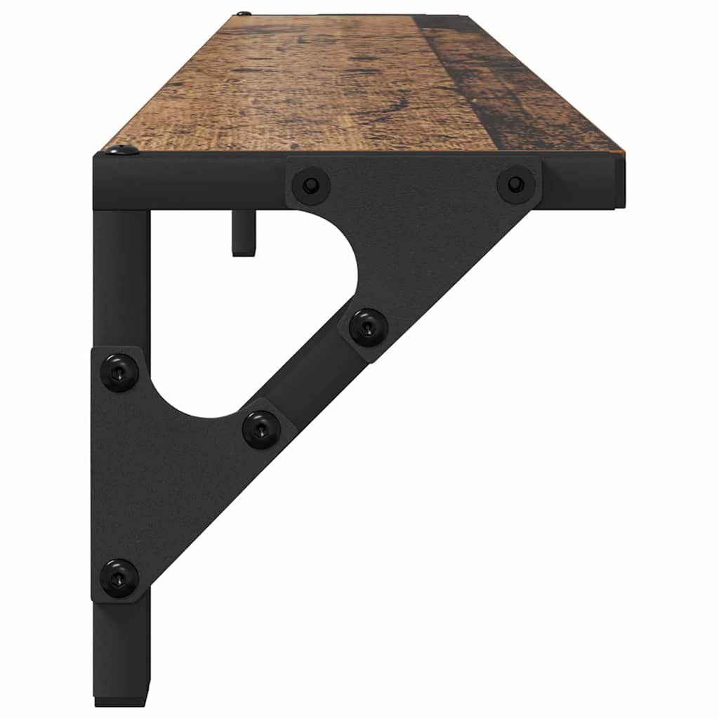Scaffali da parete 2 pcs Legno vecchio 80 x 15 x 15,5 cm