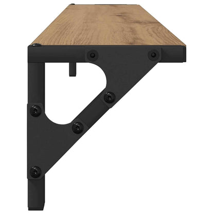 Scaffali da parete 2 pcs Rovere artigianale 80 x 15 x 15,5 cm