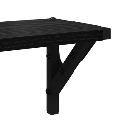 Scaffali da parete 2 pcs Rovere Nero 80 x 15 x 15,5 cm