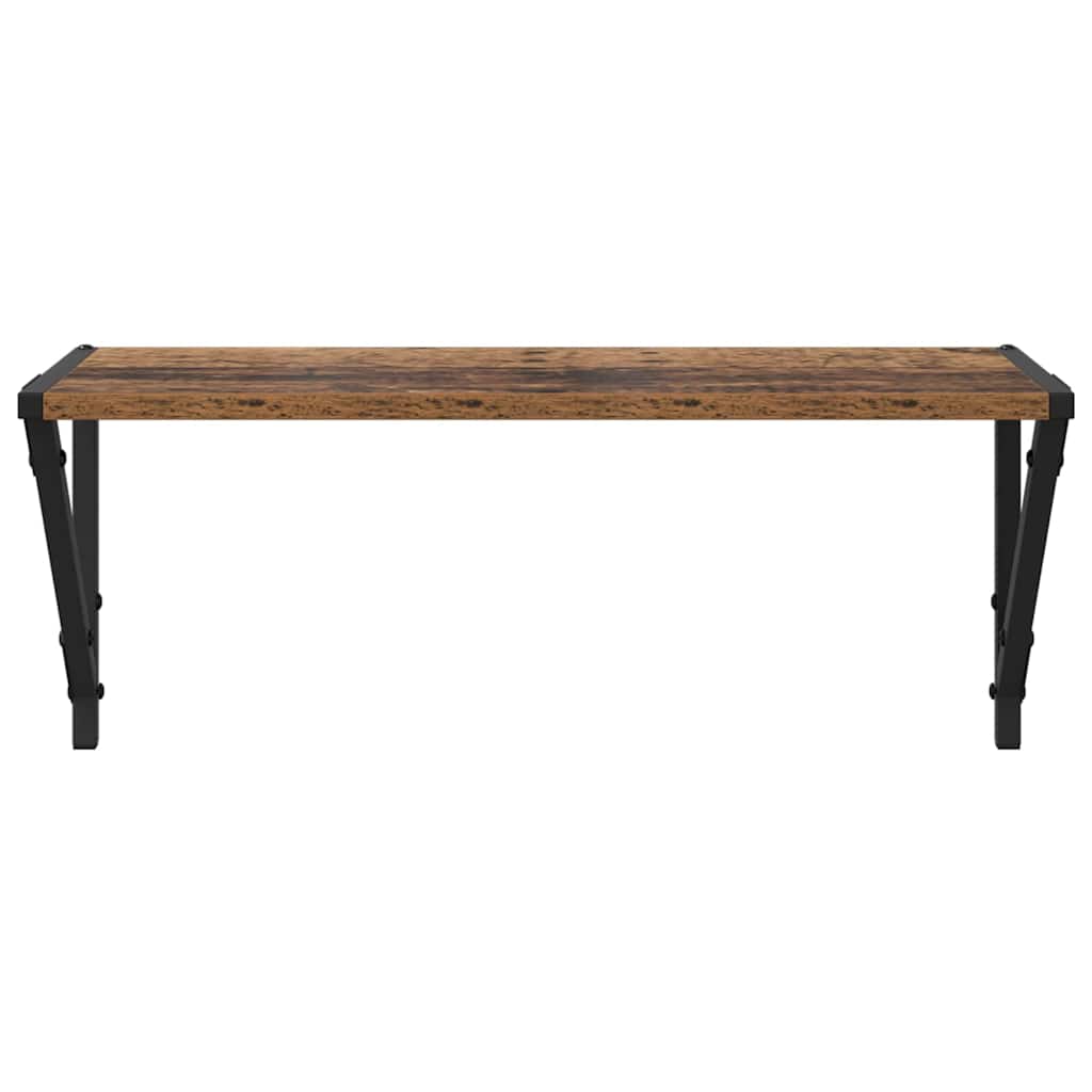 Scaffali da parete 2 pcs Legno vecchio 60 x 25 x 25,5 cm