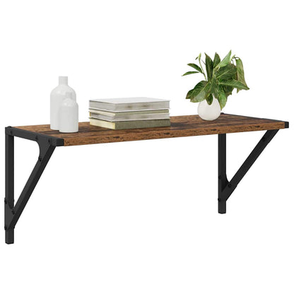 Scaffali da parete 2 pcs Legno vecchio 60 x 25 x 25,5 cm