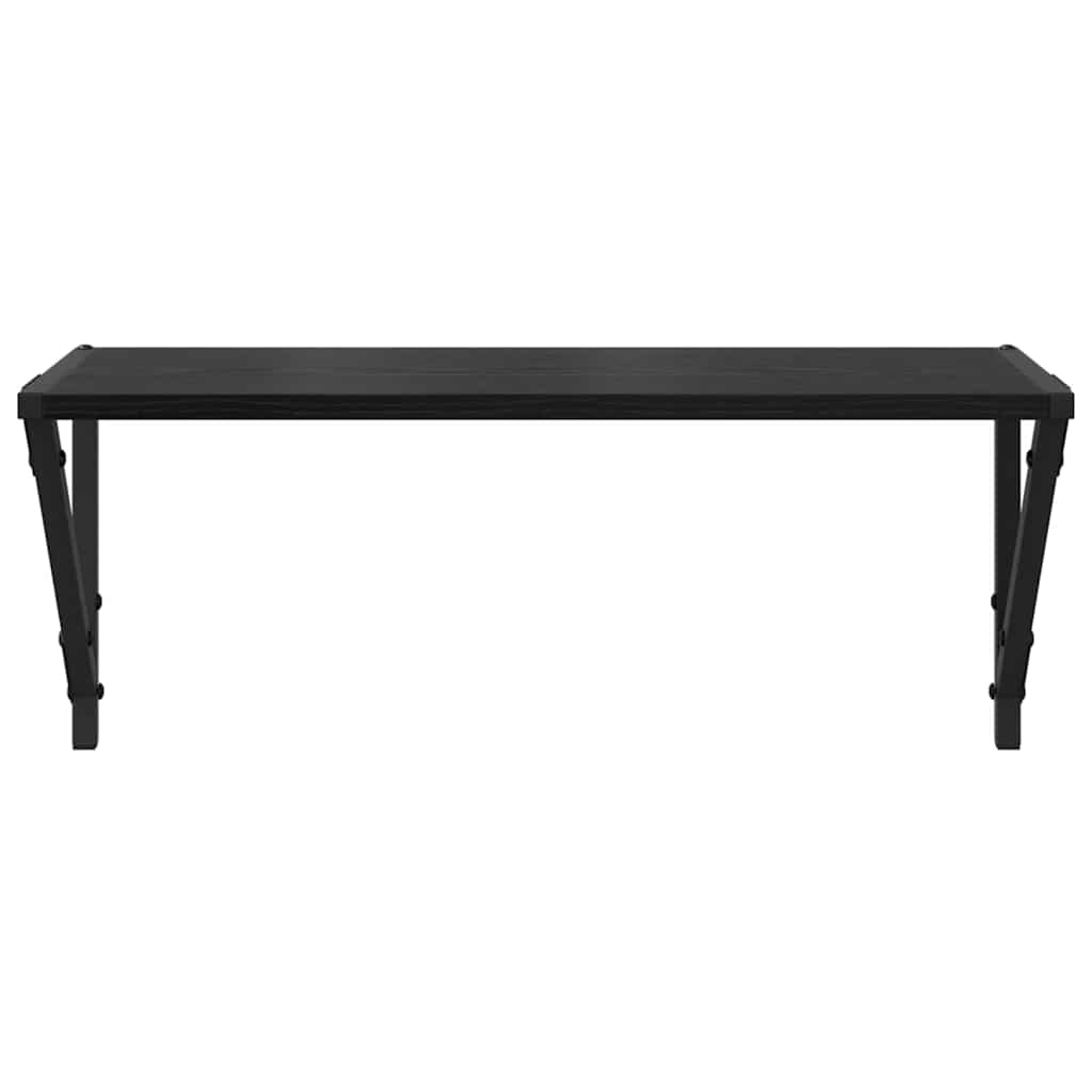 Scaffali da parete 2 pcs Rovere Nero 60 x 25 x 25,5 cm