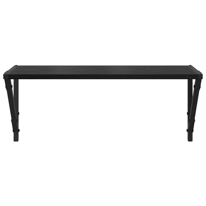 Scaffali da parete 2 pcs Rovere Nero 60 x 25 x 25,5 cm