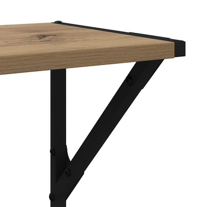 Scaffali da parete 2 pcs Rovere artigianale 80 x 25 x 25,5 cm