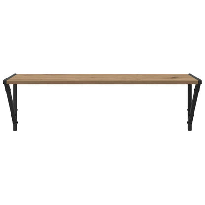 Scaffali da parete 2 pcs Rovere artigianale 80 x 25 x 25,5 cm