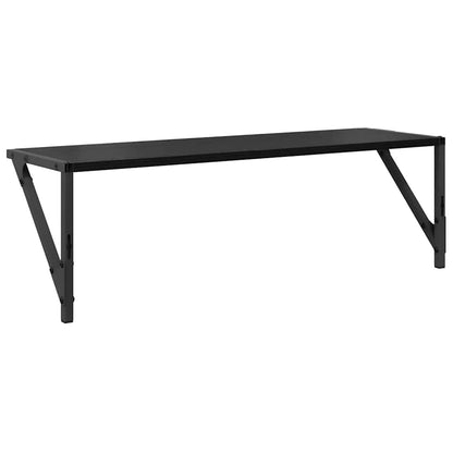 Scaffali da parete 2 pcs Rovere Nero 80 x 25 x 25,5 cm