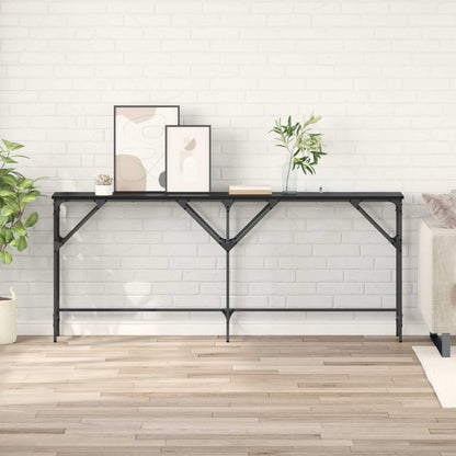 Tavolo consolle Rovere Nero 180 x 30 x 75 cm Legno multistrato | homemem39