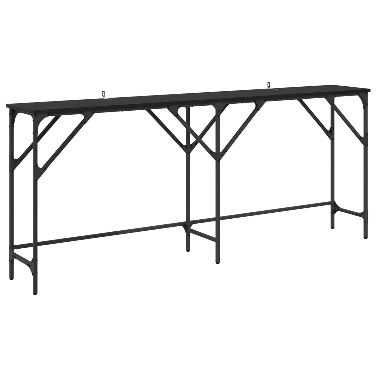 Tavolo consolle Rovere Nero 180 x 30 x 75 cm Legno multistrato | homemem39