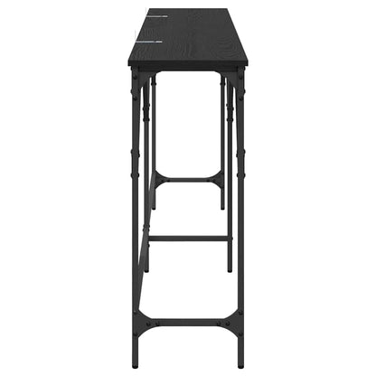 Tavolo consolle Rovere Nero 180 x 30 x 75 cm Legno multistrato