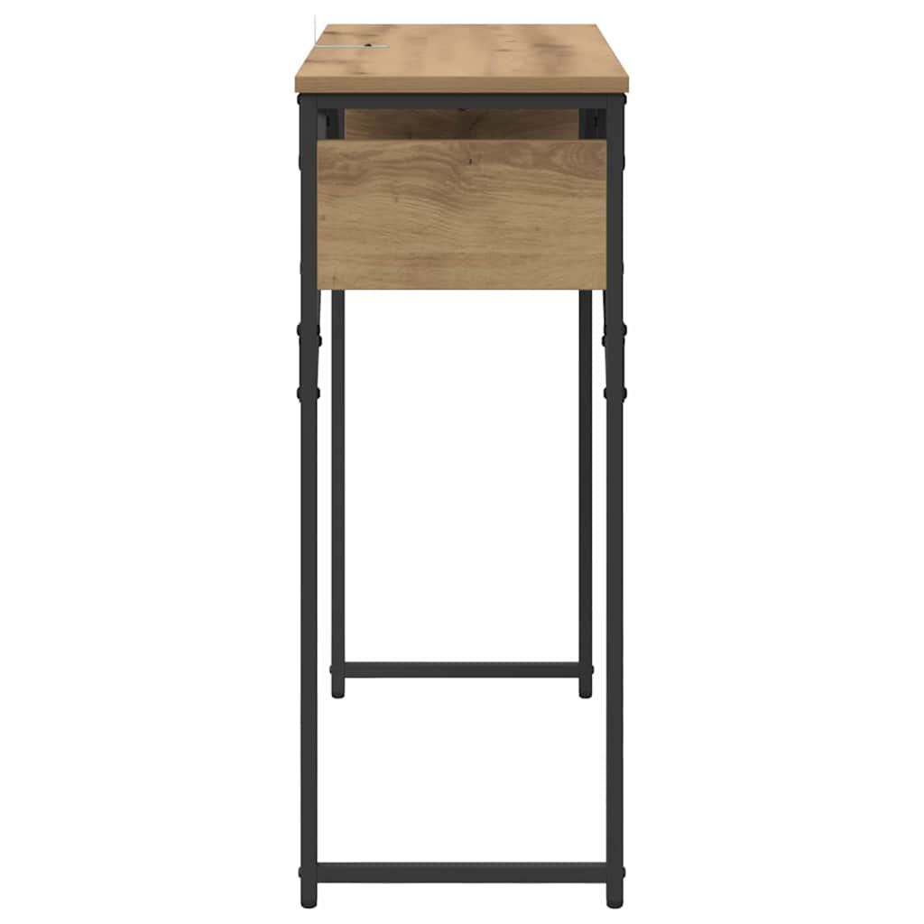 TavoloConsolle Rovere artigianale 75x30x75cm Legno multistrato