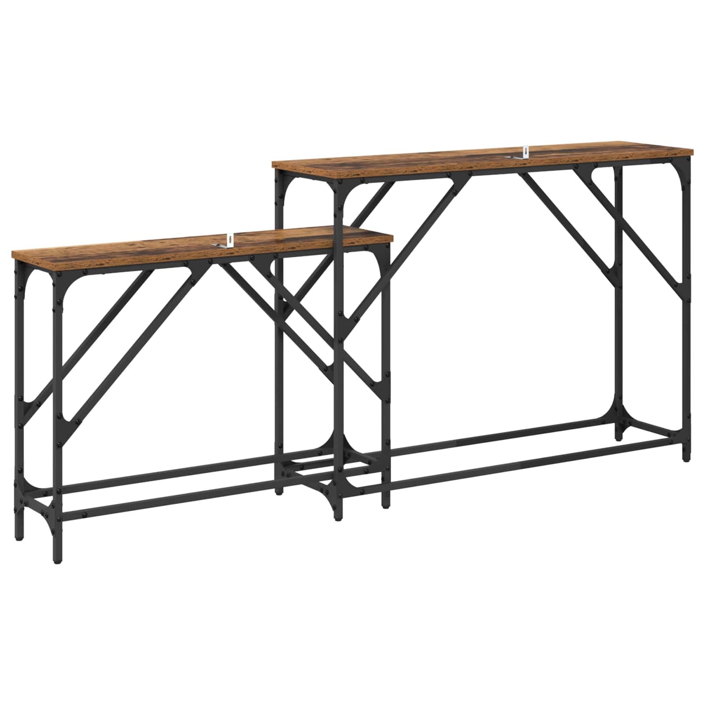 Tavolo consolle 2 pcs Legno vecchio 100 x 28 x 75 cm | homemem39