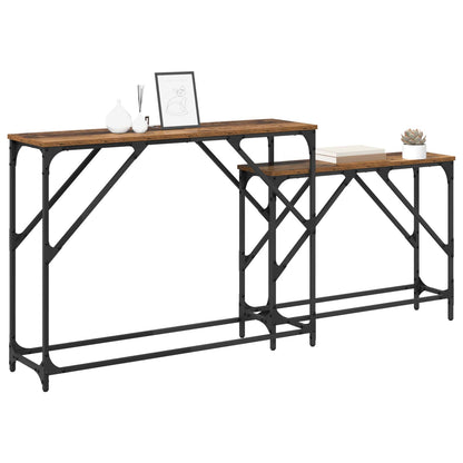 Tavolo consolle 2 pcs Legno vecchio 100 x 28 x 75 cm | homemem39