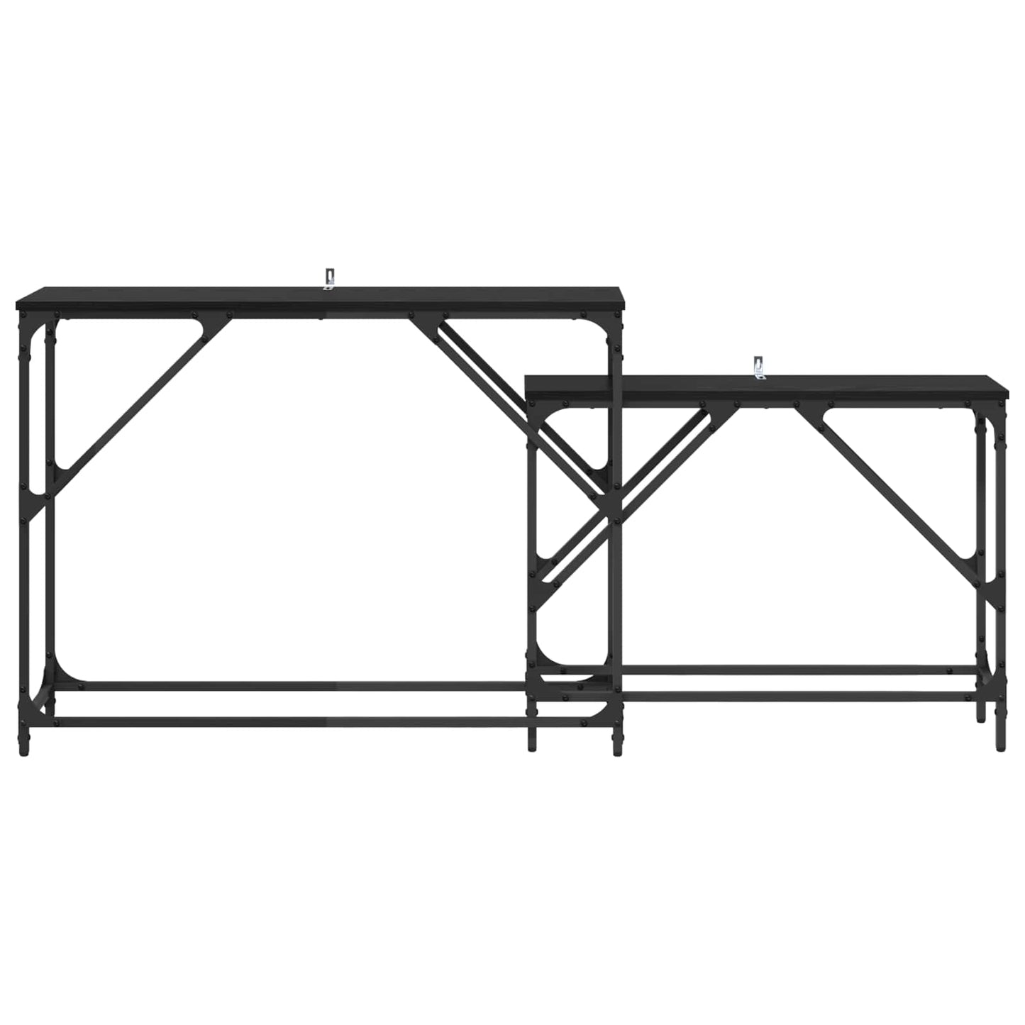 Tavolo consolle 2 pcs Rovere Nero 100 x 28 x 75 cm | homemem39