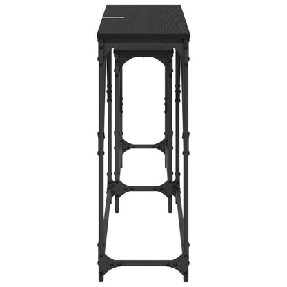 Tavolo consolle 2 pcs Rovere Nero 100 x 28 x 75 cm | homemem39